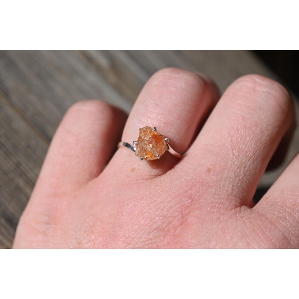 Lake County crystal ring, alternative diamond engagement rings size 3 4 5 6 7 8